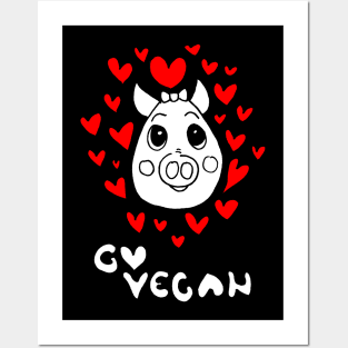 Go vegan Posters and Art